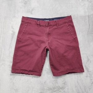 Rugby University Shorts Mens 32 Red Stretch Chino Casual 9 Inseam Summer